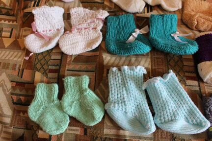 Носочки теплые 13 пар. от 0 месяцев